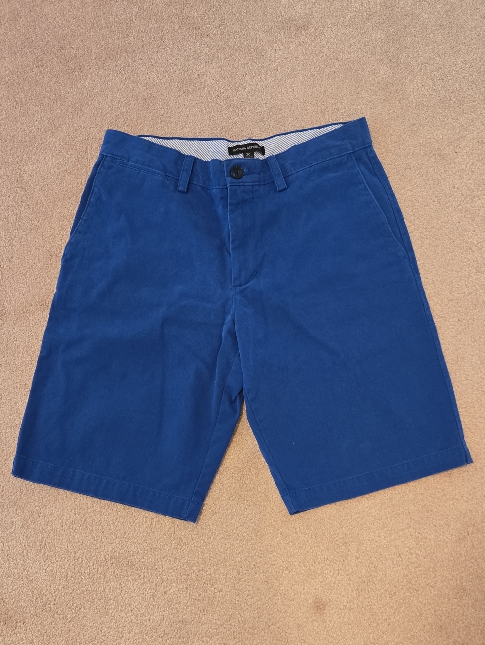 Banana Republic Men's Royal Blue Flat-Front Shorts